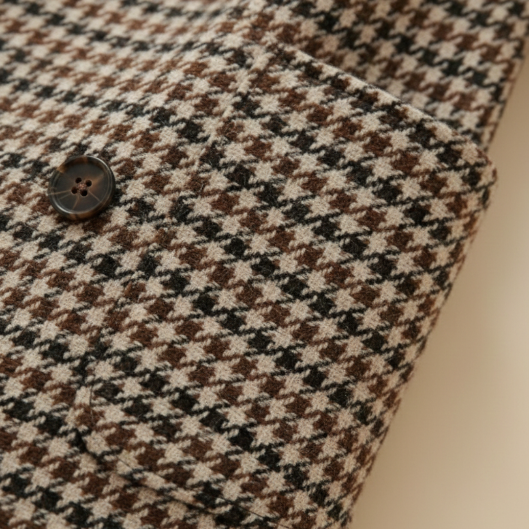 Classic plaid tailored blazer for women | The Rowan -2
