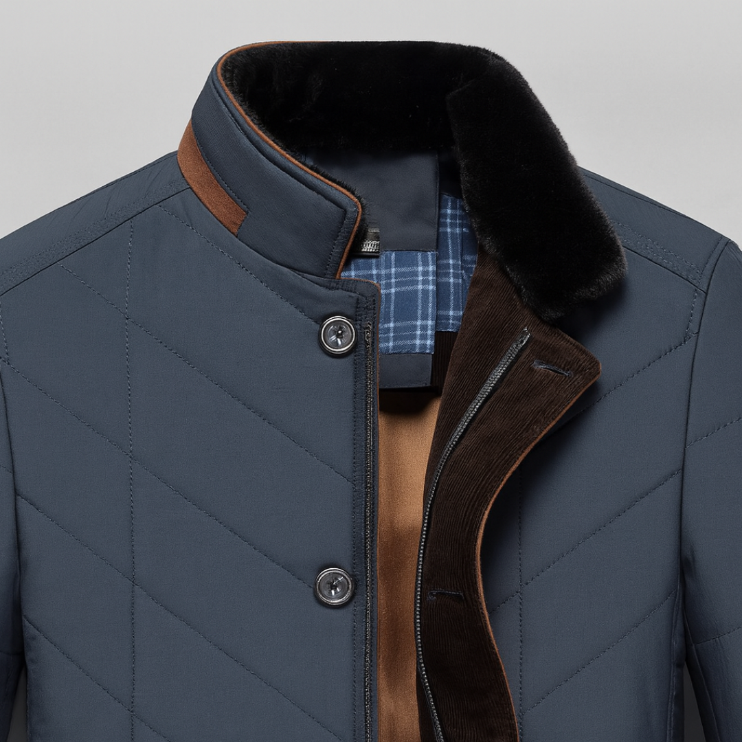 Refined quilted casual jacket for men | The Rowan -3