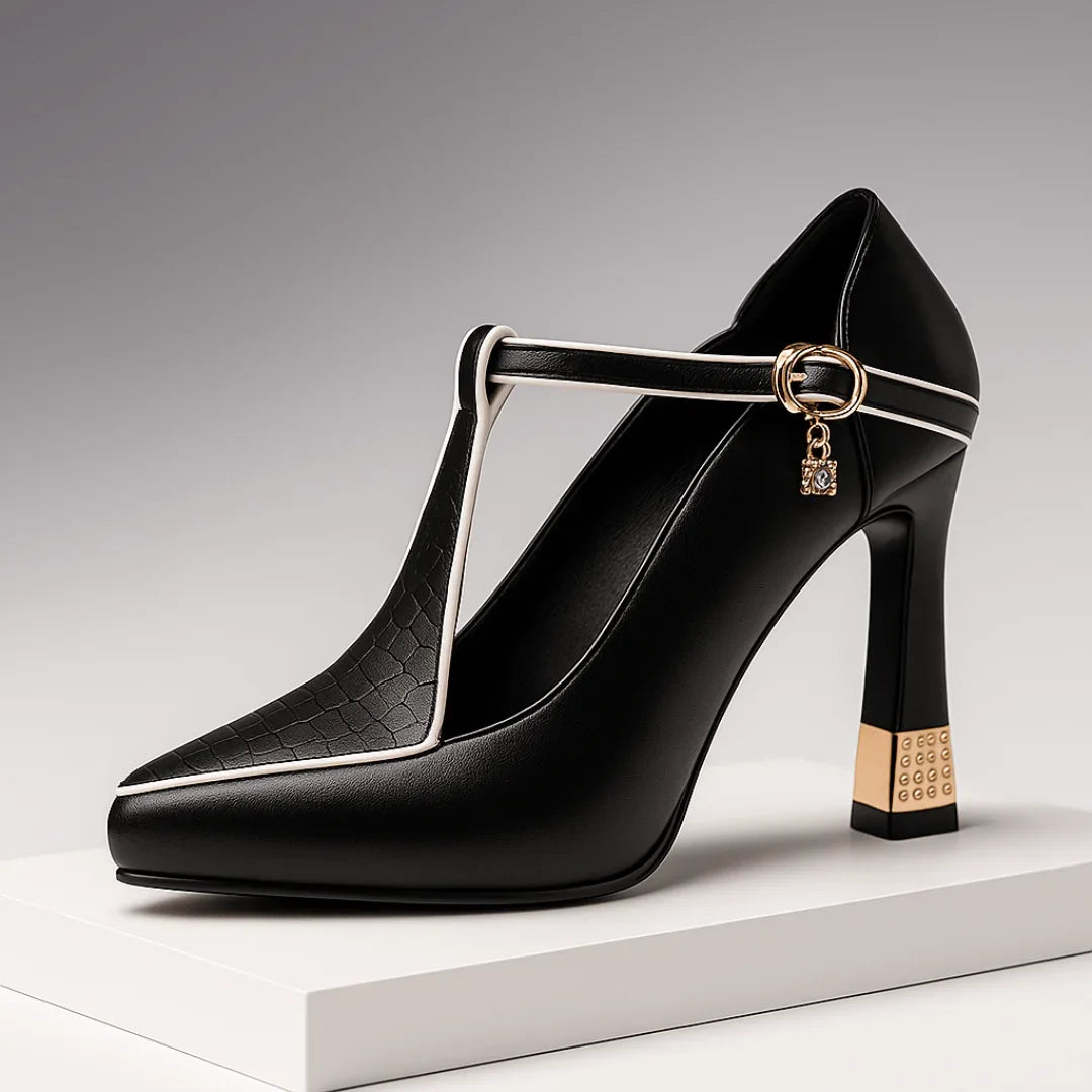 Chic block heel everyday shoes for women | Vivienne -1