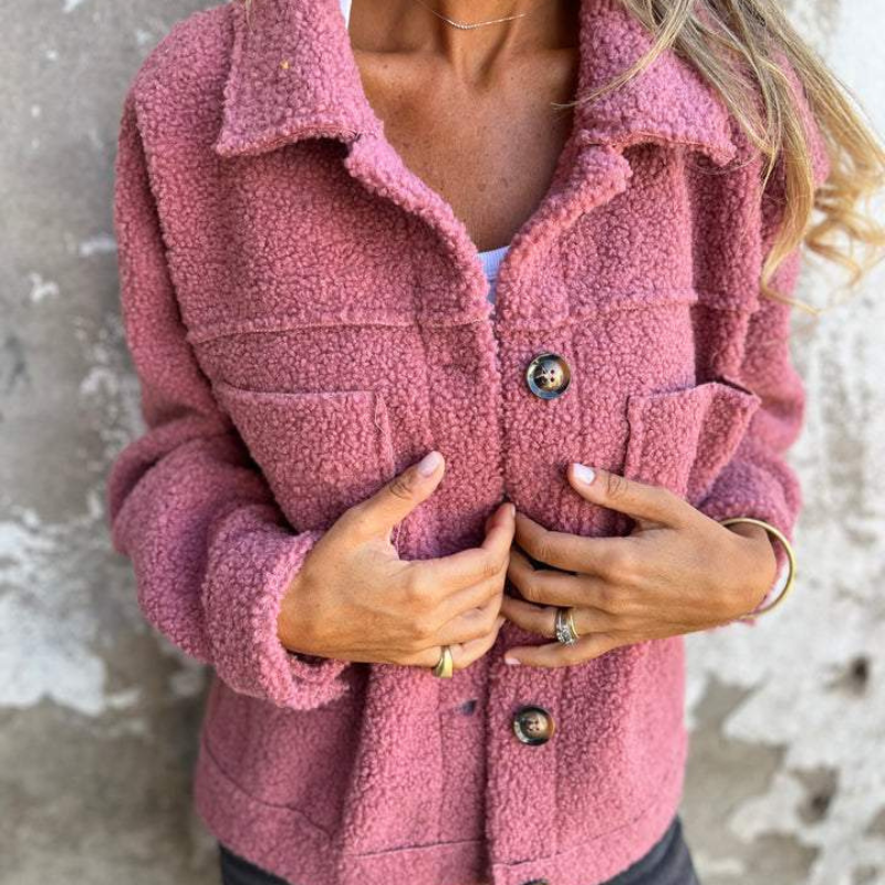 Classic lapel short everyday casual jacket for women | Dion -5