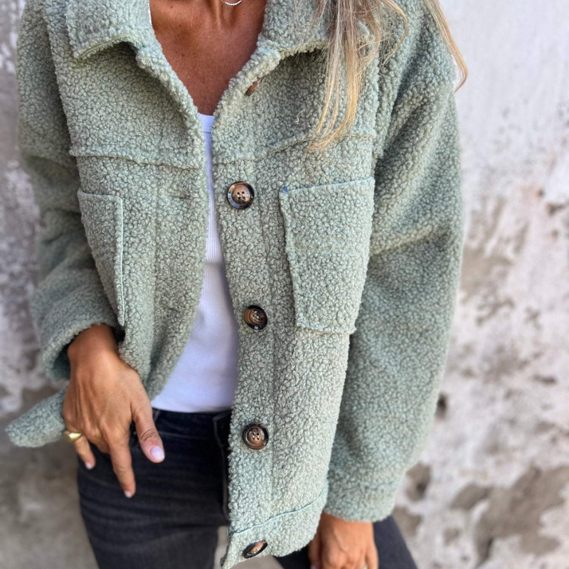 Classic lapel short everyday casual jacket for women | Dion -2