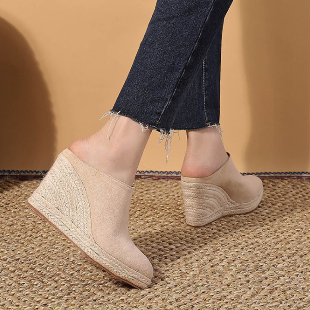 Classic wedge mule sandals for women | Ismay