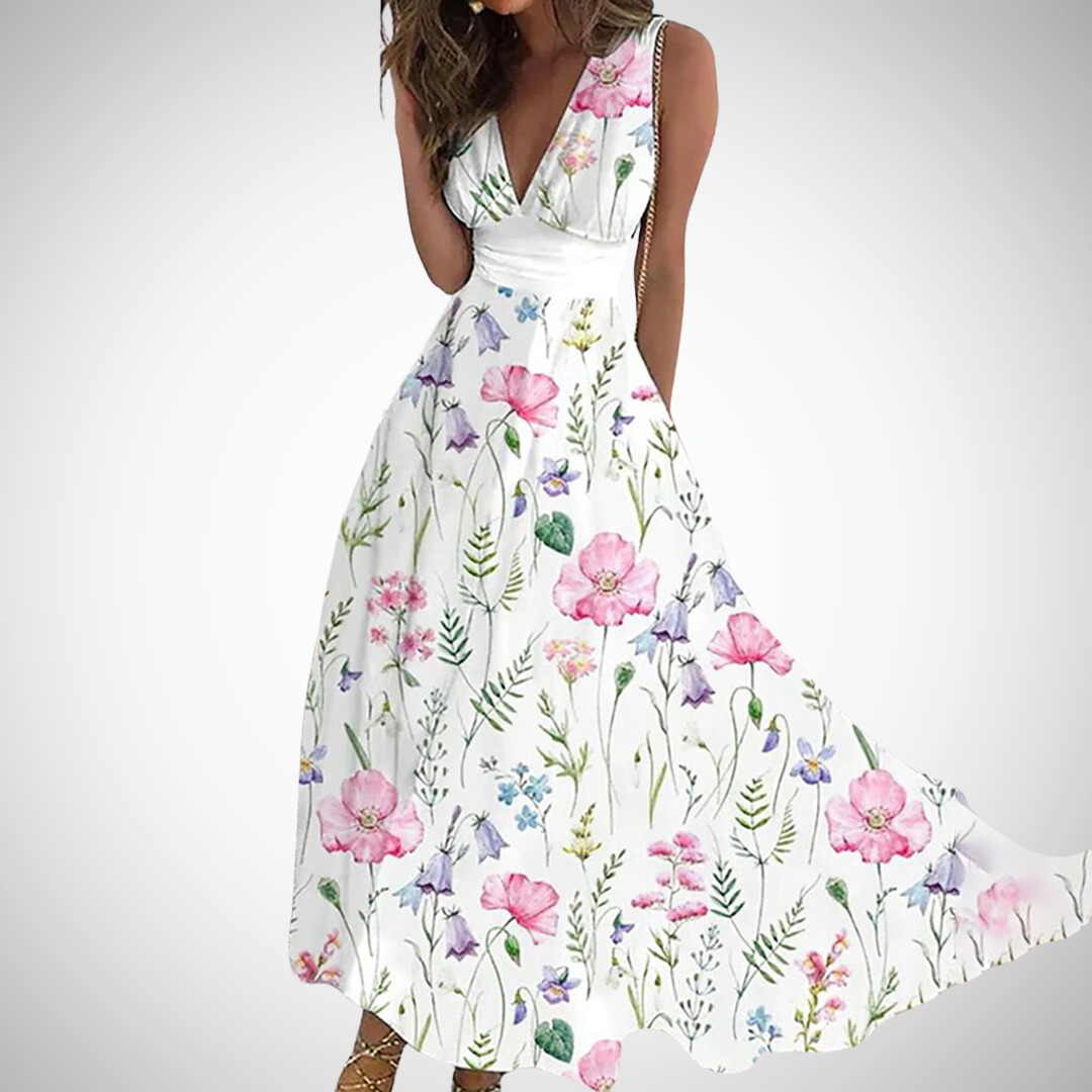 Timeless Floral Long Dress Chic For Women | Elarisse