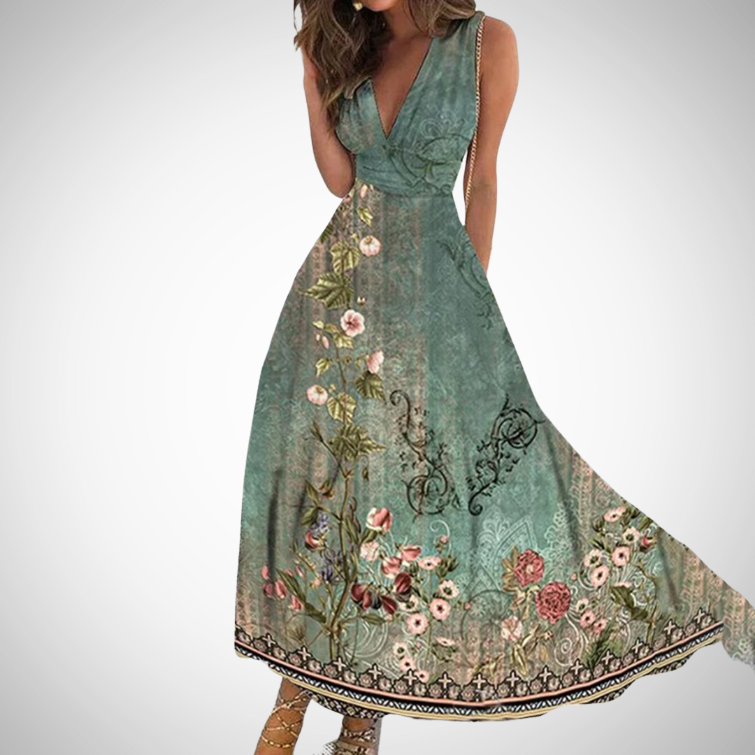 Timeless Floral Long Dress Chic For Women | Elarisse