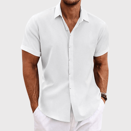 Classic Short-Sleeve Button Shirt Refined For Men | Harrison