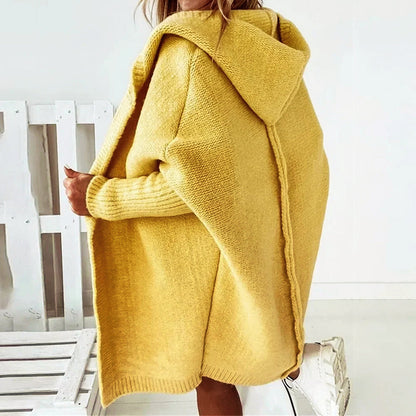 Oversized Hooded Knit Cardigan Cozy For Women | Alessandra