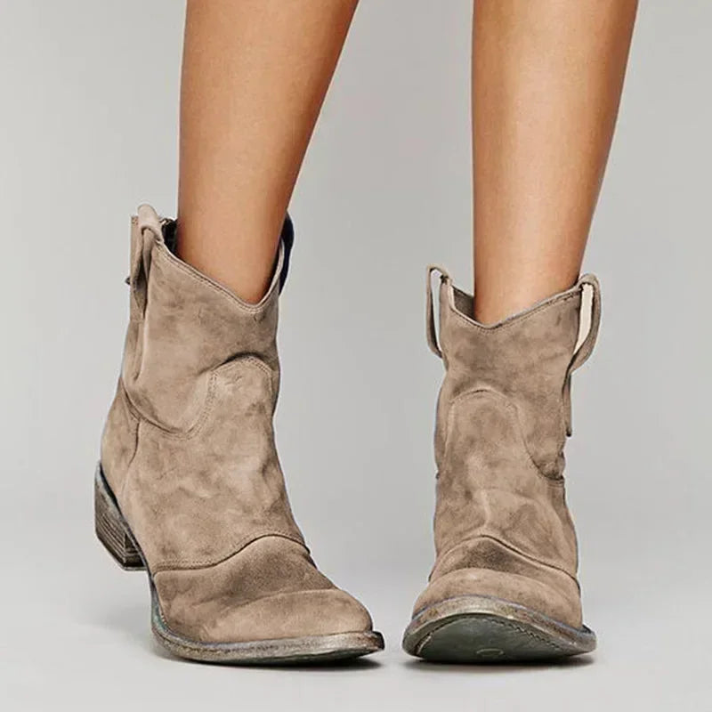 Classic block heel ankle boots for women | Paloma -1