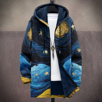 Cosy artistic open-front cardigan for men | Waverley - 1