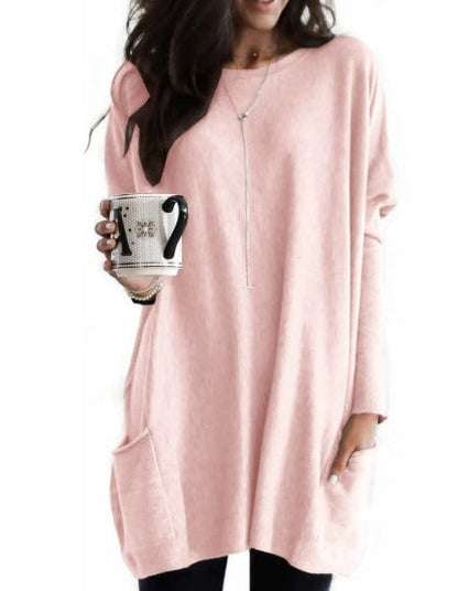 Relaxed Long Sleeve Pocket Tunic Stylish For Women | Mirelith