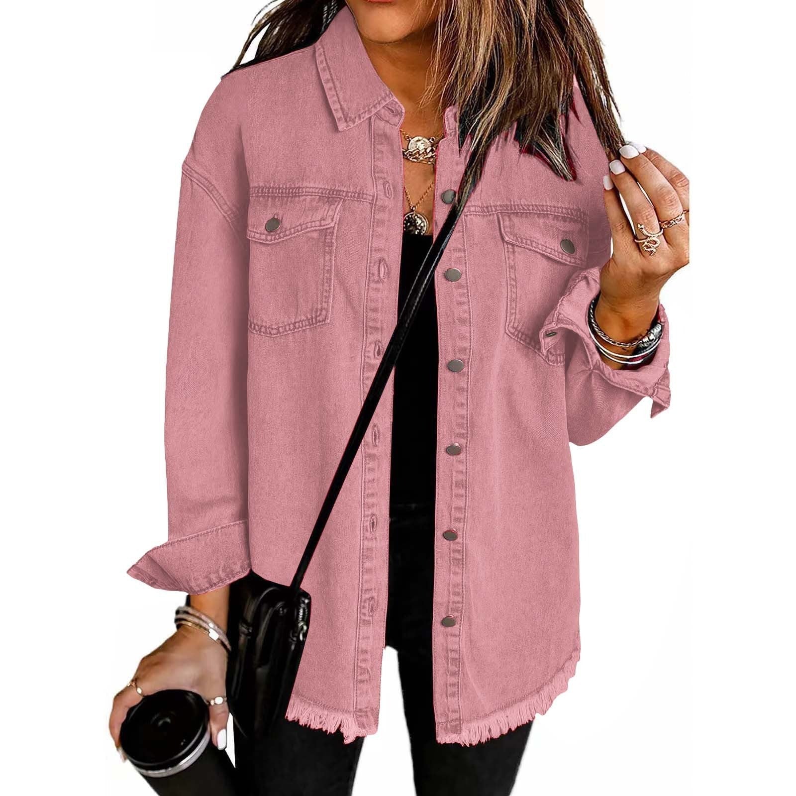 Classic relaxed denim jacket with pockets for women | Katja