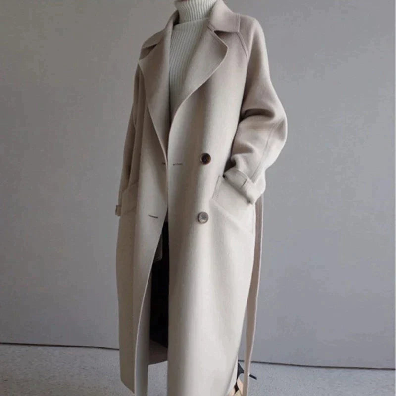 Elegant classic wool winter coat for women | Isabelle - 5