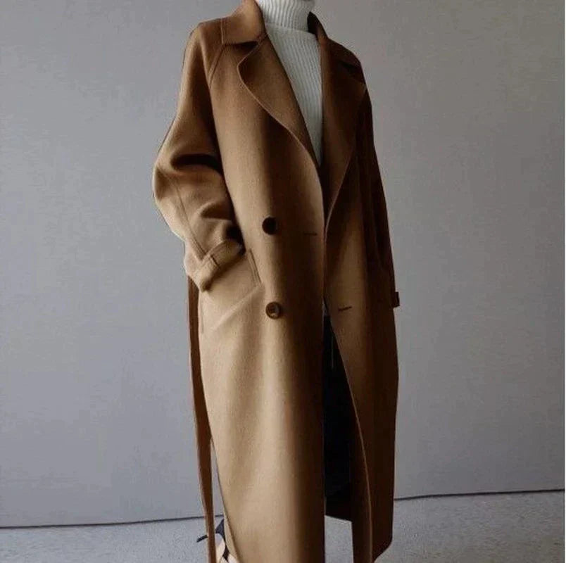 Elegant classic wool winter coat for women | Isabelle - 1