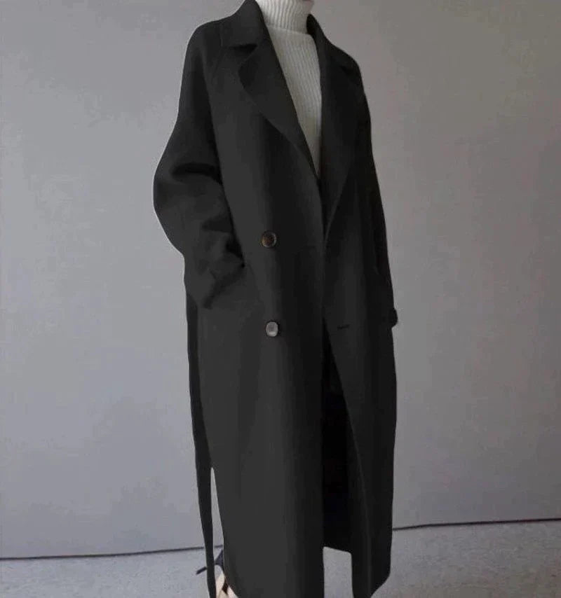 Elegant classic wool winter coat for women | Isabelle - 2