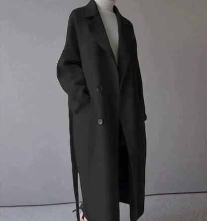 Elegant classic wool winter coat for women | Isabelle - 2