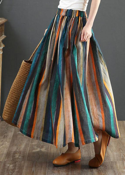 Relaxed linen everyday midi skirt for women - 1