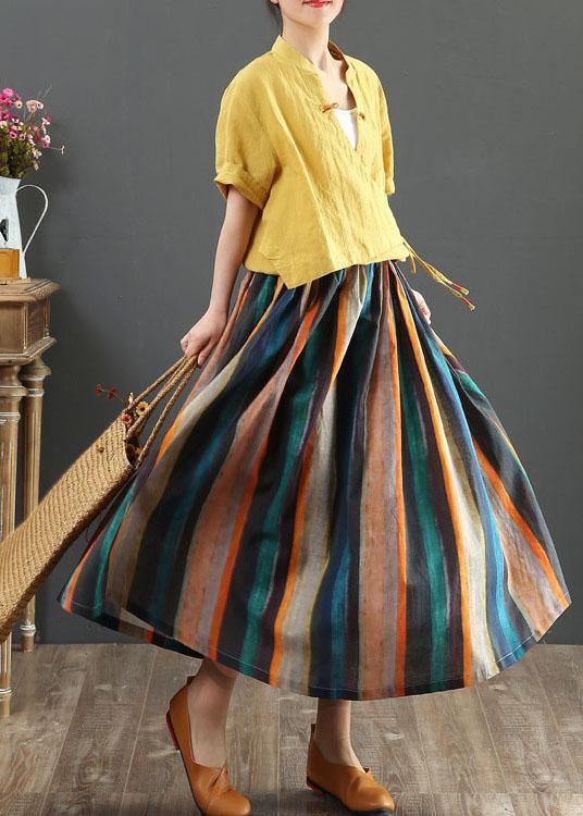 Relaxed linen everyday midi skirt for women - 2