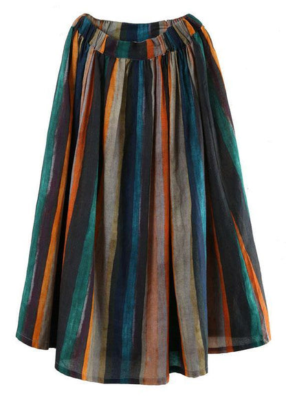 Relaxed linen everyday midi skirt for women - 5