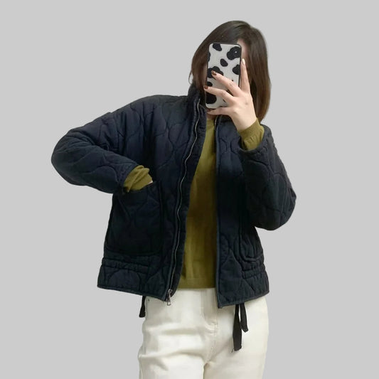 Quilted Zip Front Jacket Stylish For Women | Mirelda