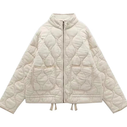 Quilted Zip Front Jacket Stylish For Women | Mirelda