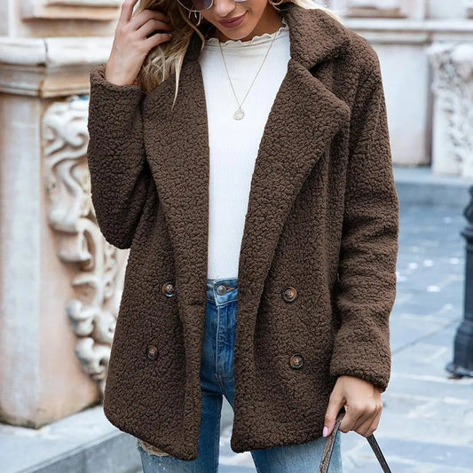 Luxurious cosy faux fur winter coat for women - 1