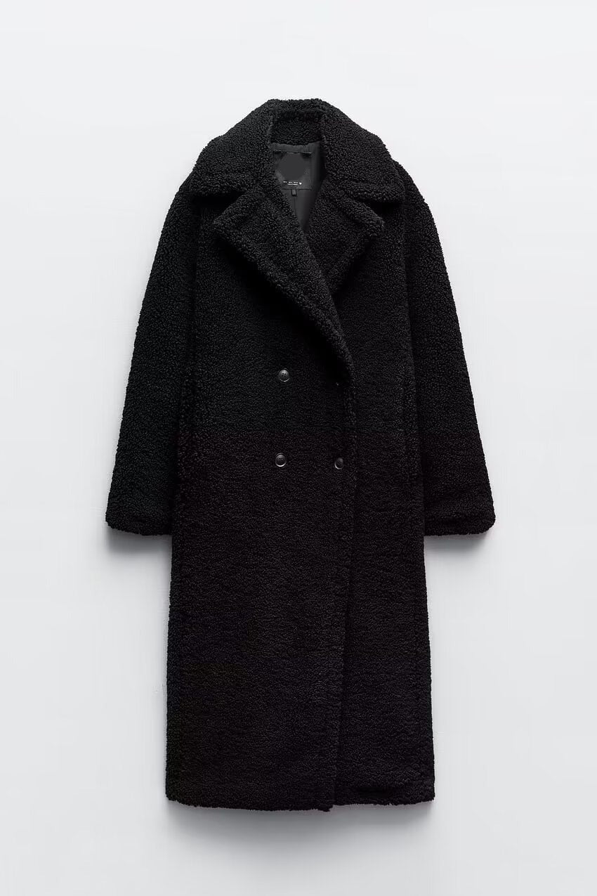 Long Double Breasted Textured Coat Stylish For Women | Caldria