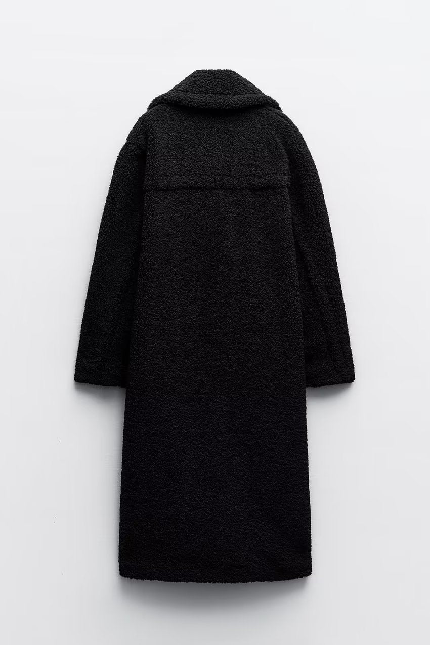 Long Double Breasted Textured Coat Stylish For Women | Caldria
