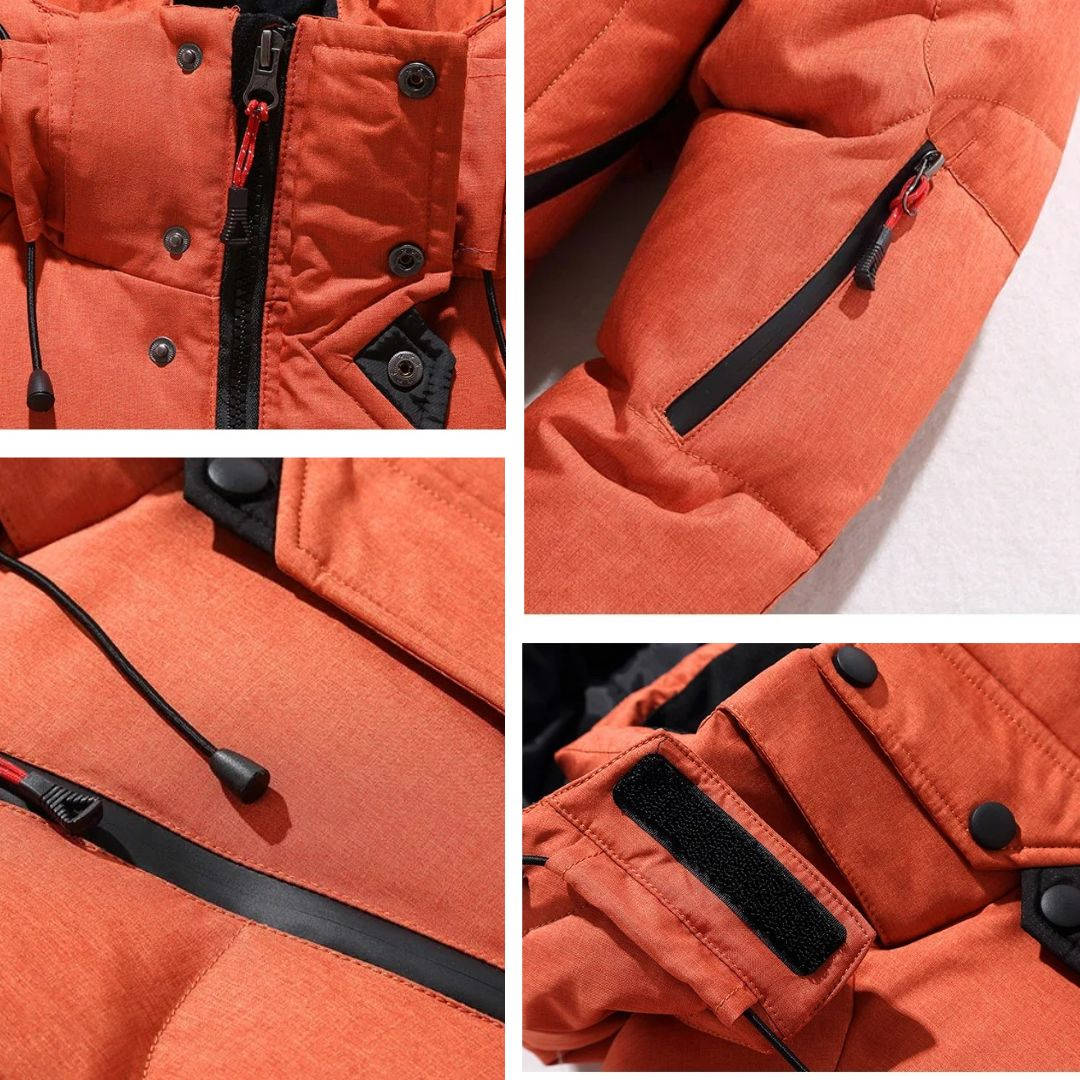 Warm insulated waterproof winter jacket for men - 12