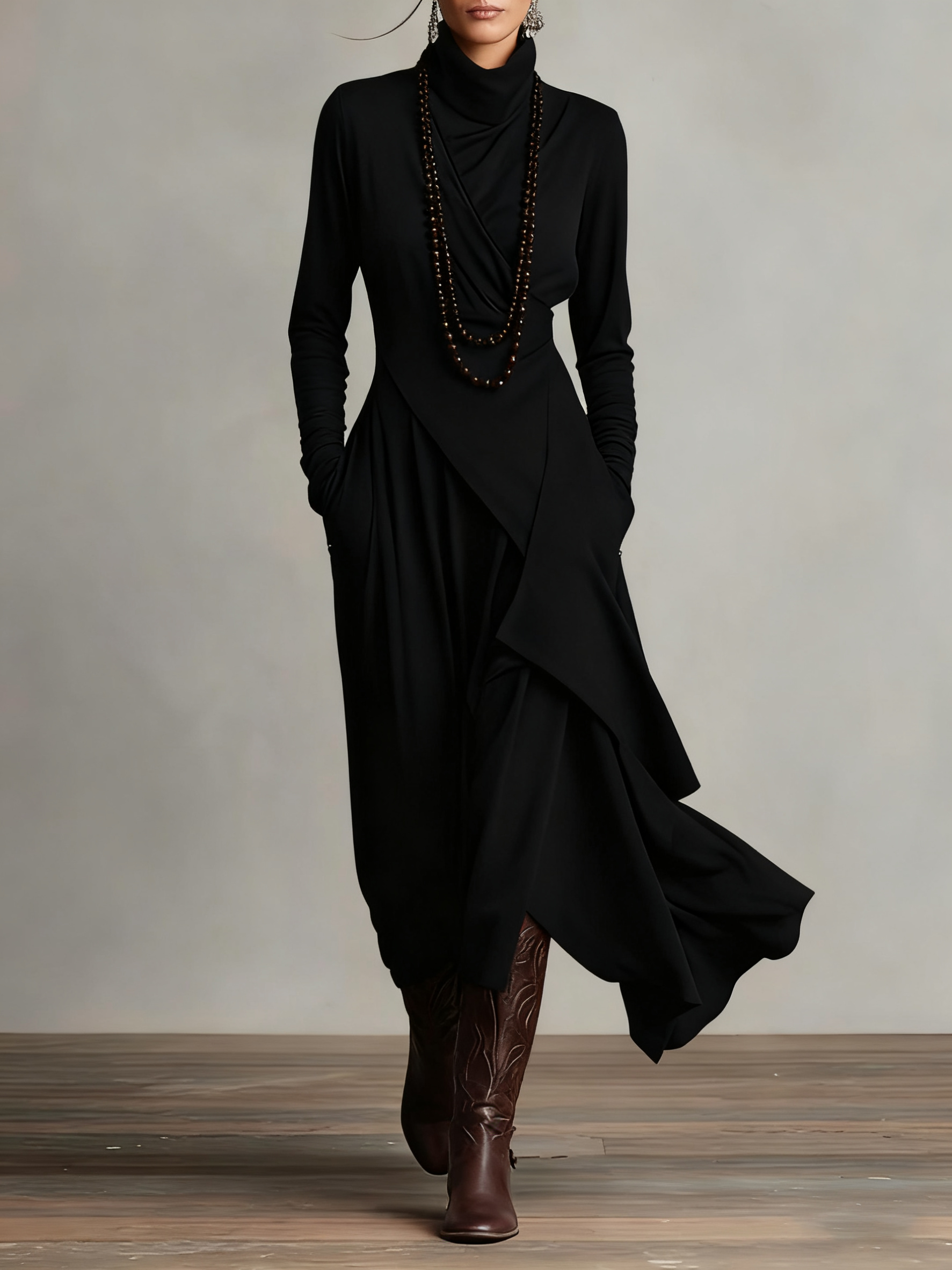 Classic elegant everyday maxi dress for women | Vivienne -6