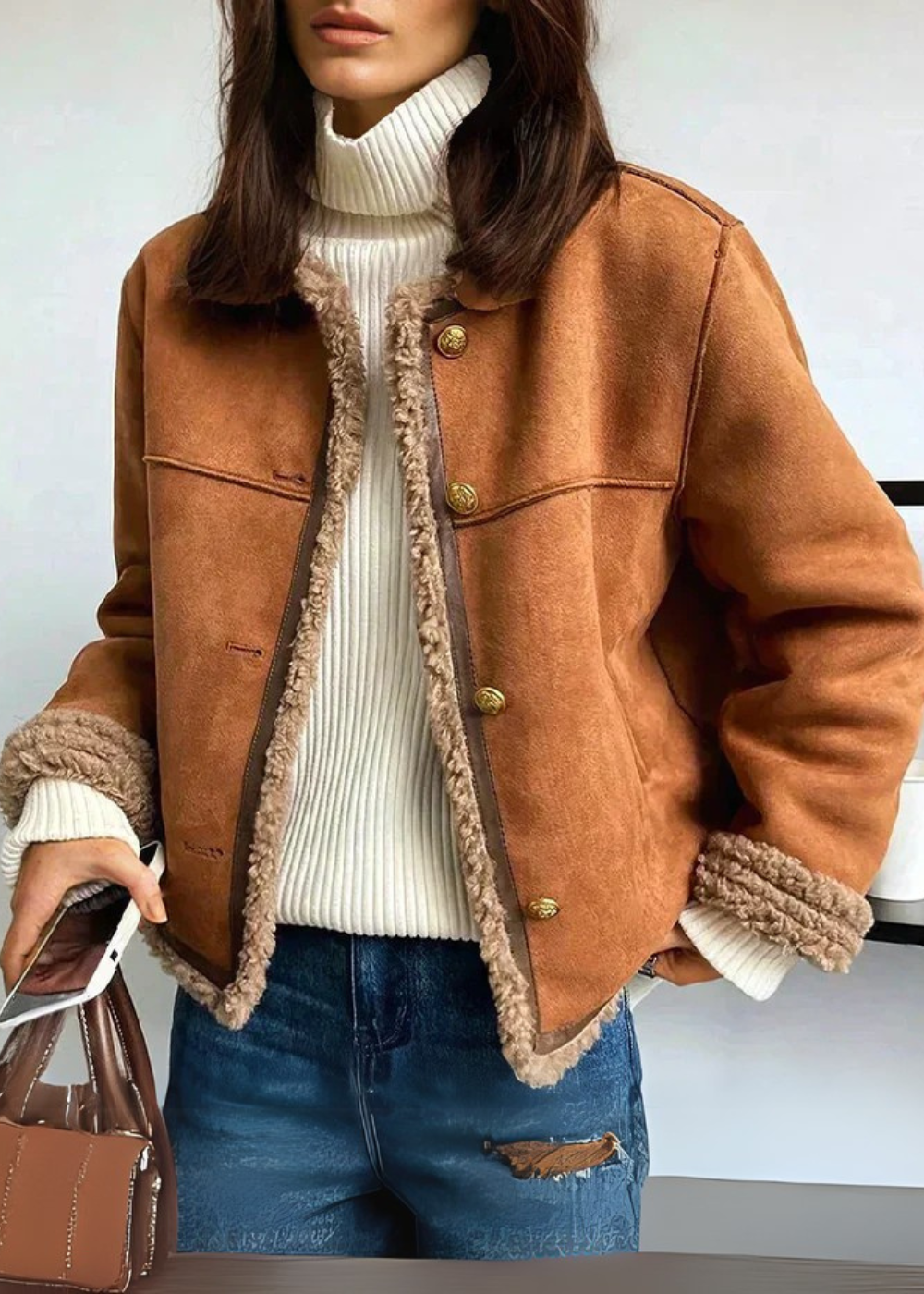 Contrast Trim Cropped Jacket Stylish for Women | Elvina