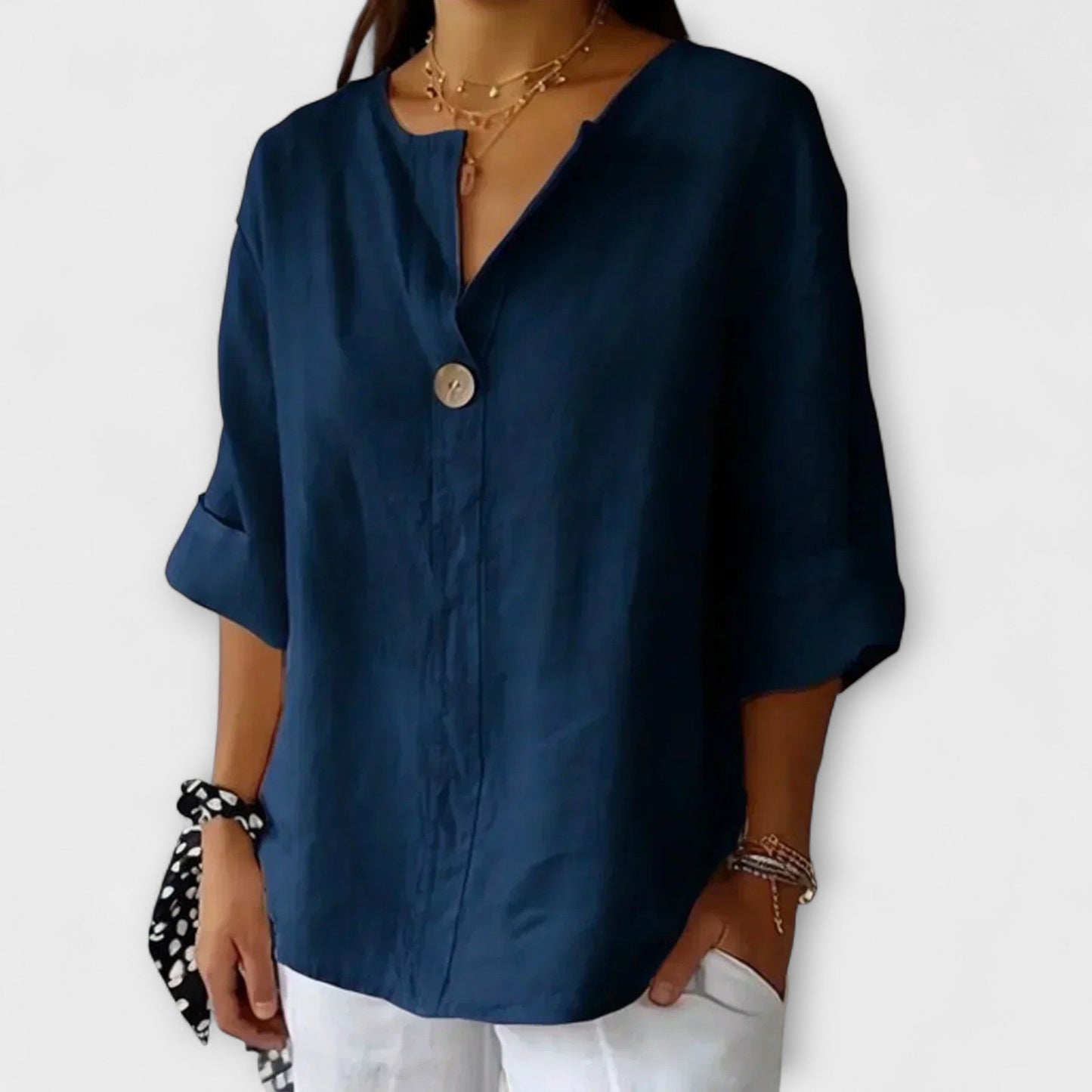 Elegant v-neck everyday blouse for women | Nicole - 3