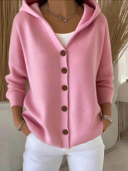 Hooded Button Cardigan Cozy for Women | Elowen
