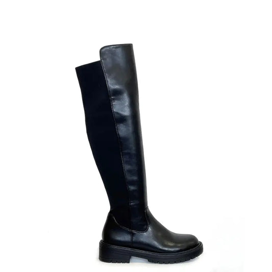 Stretch Wide Fit Knee High Boots Stylish For Women | Valerine