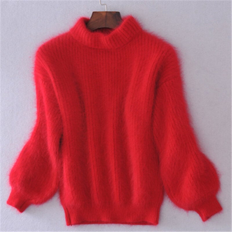 Cosy loose-knit wool blend sweater for women | Emilie - 8