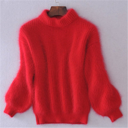 Cosy loose-knit wool blend sweater for women | Emilie - 8