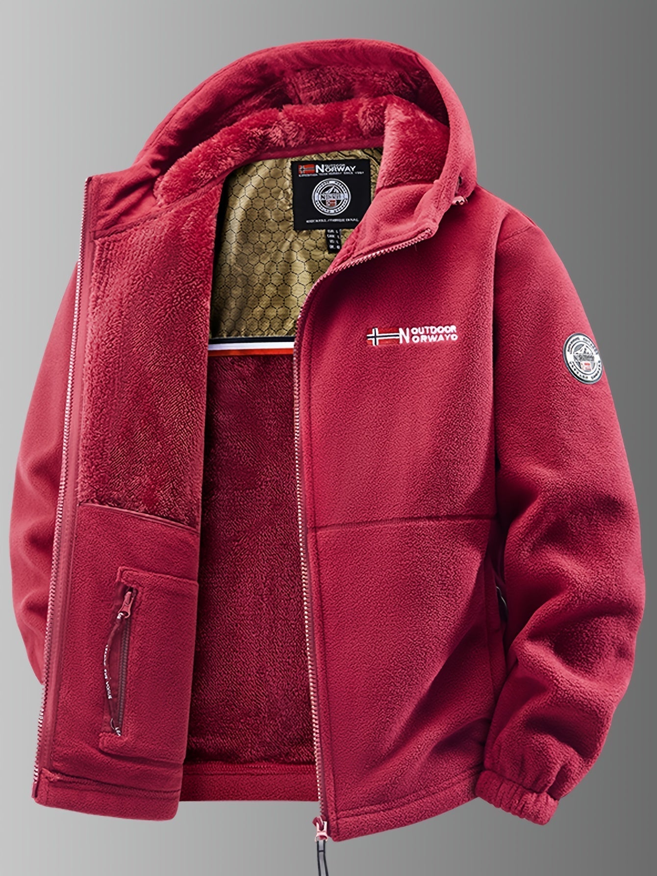 Warm lightweight fleece jacket for men | NATHANIEL - 5