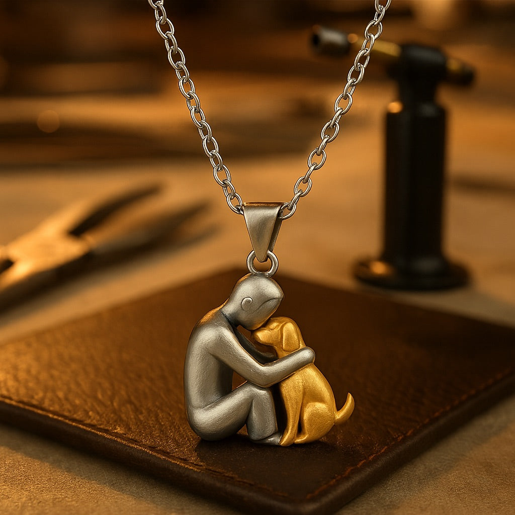 Classic everyday lucky dog pendant necklace for women | Charlie -3