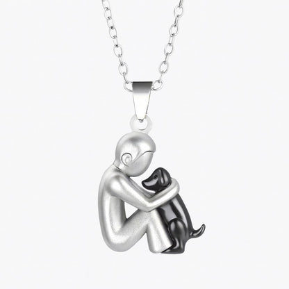 Classic everyday lucky dog pendant necklace for women | Charlie -4