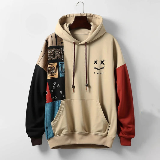 Colour Block Hooded Sweatshirt Trendy For Men | Zayden