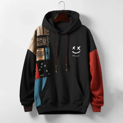 Colour Block Hooded Sweatshirt Trendy For Men | Zayden