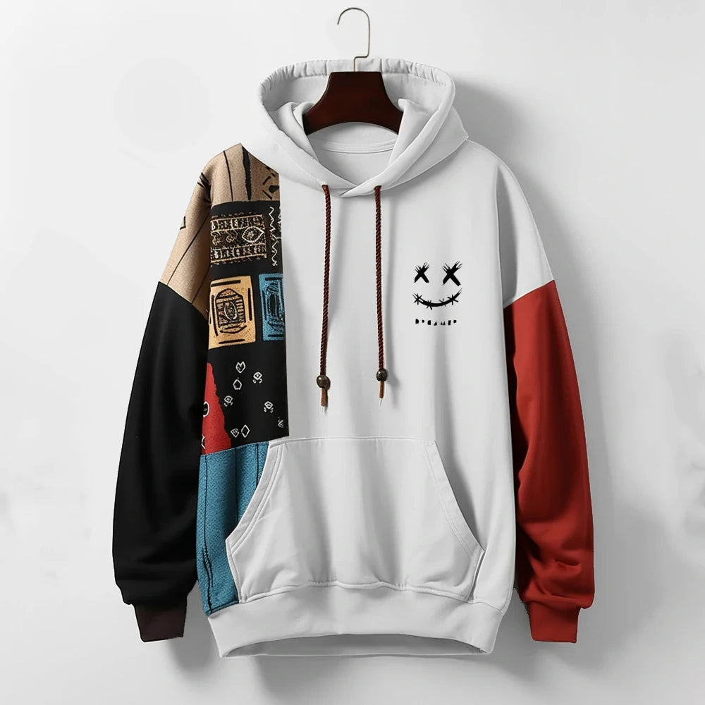 Colour Block Hooded Sweatshirt Trendy For Men | Zayden
