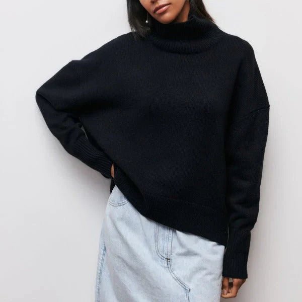 Oversized High Neck Sweater Cozy for Women | Isolde