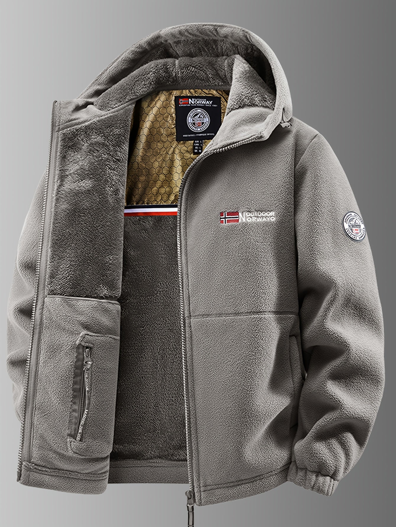 Warm lightweight fleece jacket for men | NATHANIEL - 3