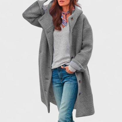 Longline Button Coat Stylish For Women | Aida