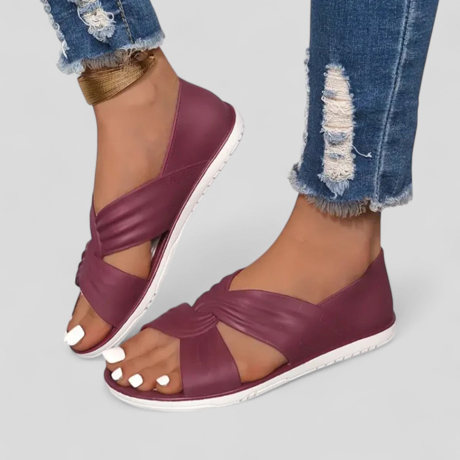 Classic supportive orthopedic everyday sandals for women | Anna -6