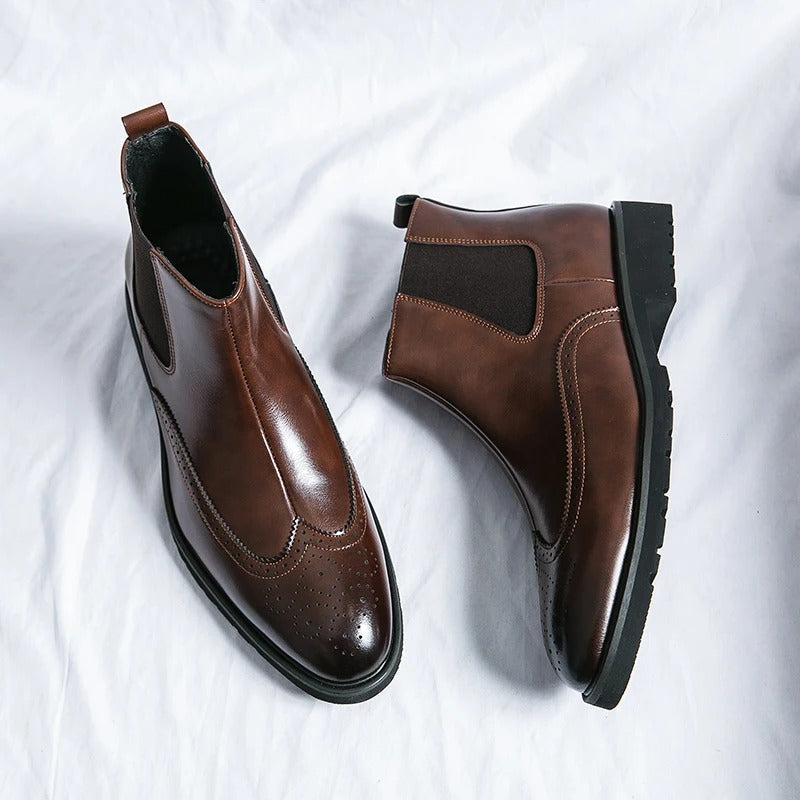 Classic leather chelsea boots for men | Alden - 4
