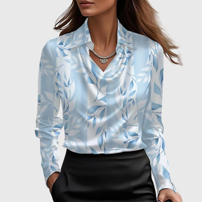Draped Neck Elegant Blouse Chic For Women | Vivienne