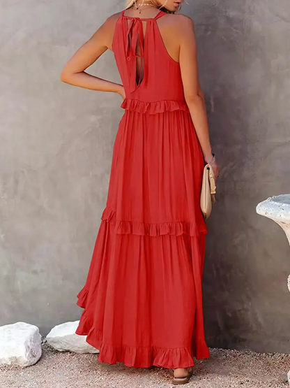 Tiered Ruffle Long Dress Chic For Women | Lara