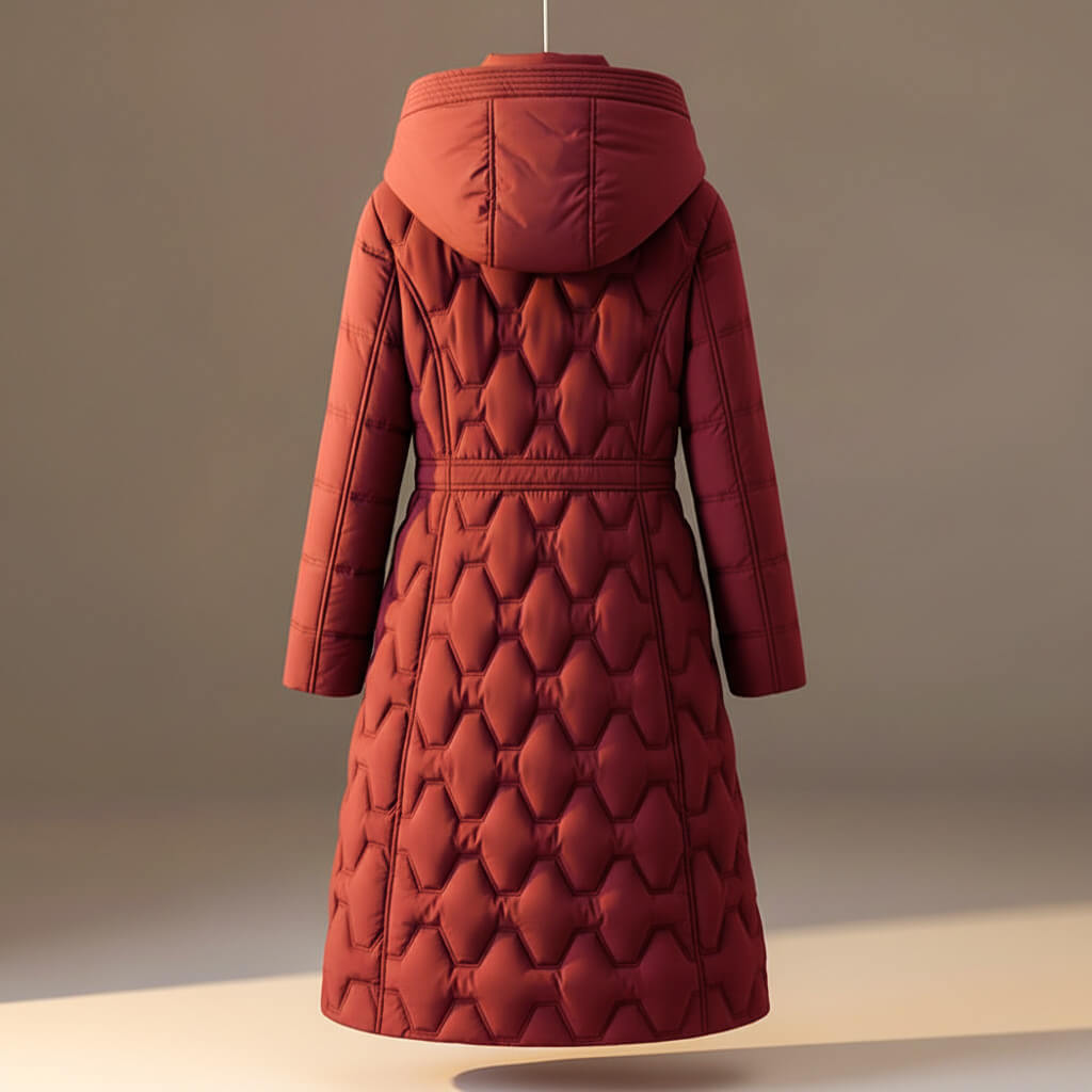 Warm quilted hooded winter coat for women | Lauren - 5