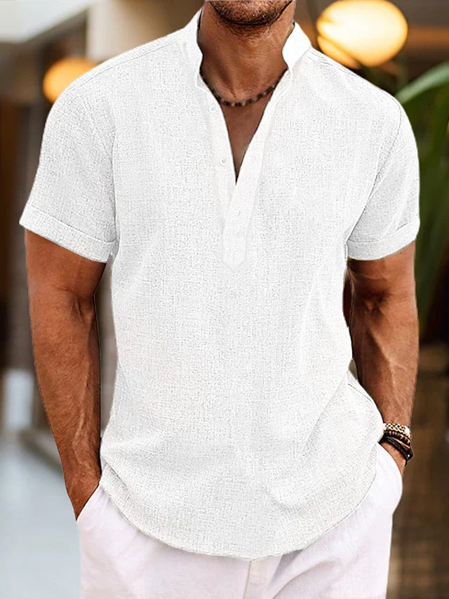 Classic henley everyday shirt for men - 4