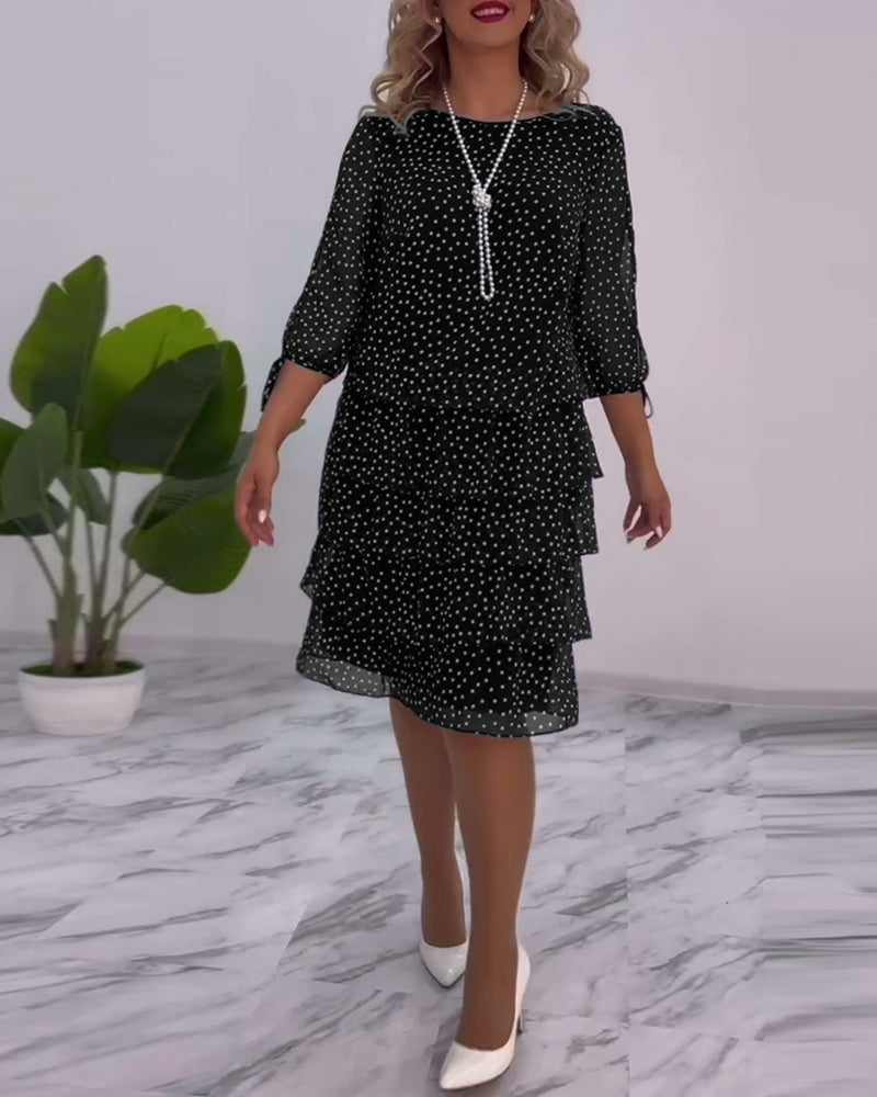 Elegant classic winter midi dress for women | Auterelle -7